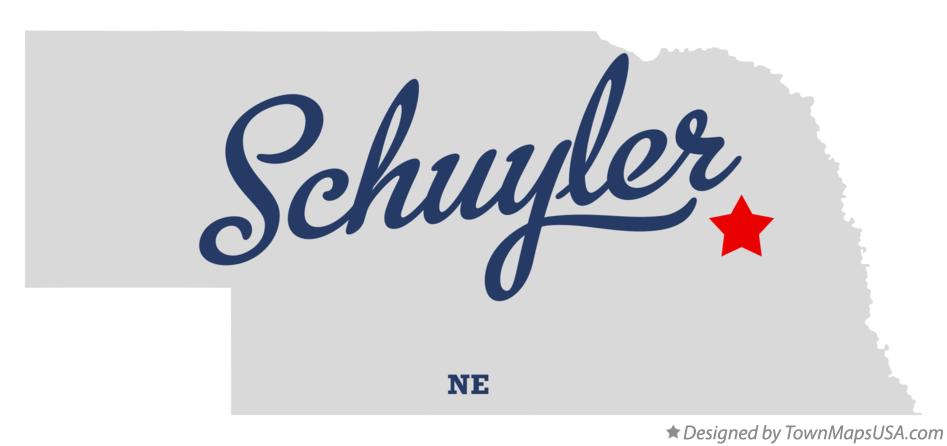 Map of Schuyler Nebraska NE