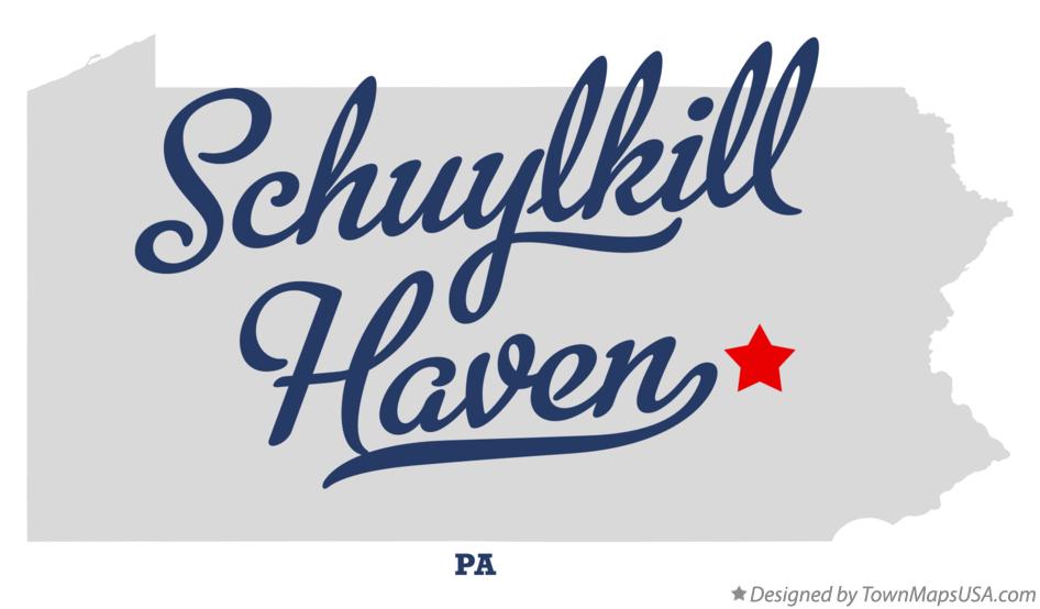 Map of Schuylkill Haven Pennsylvania PA