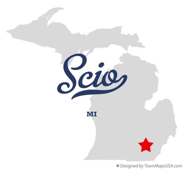 Map of Scio Michigan MI