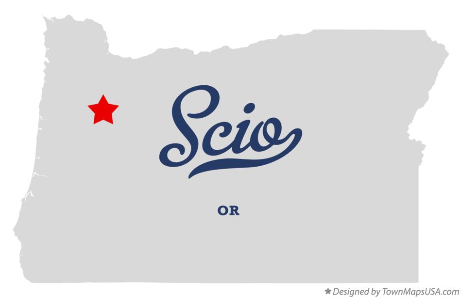 Map of Scio Oregon OR