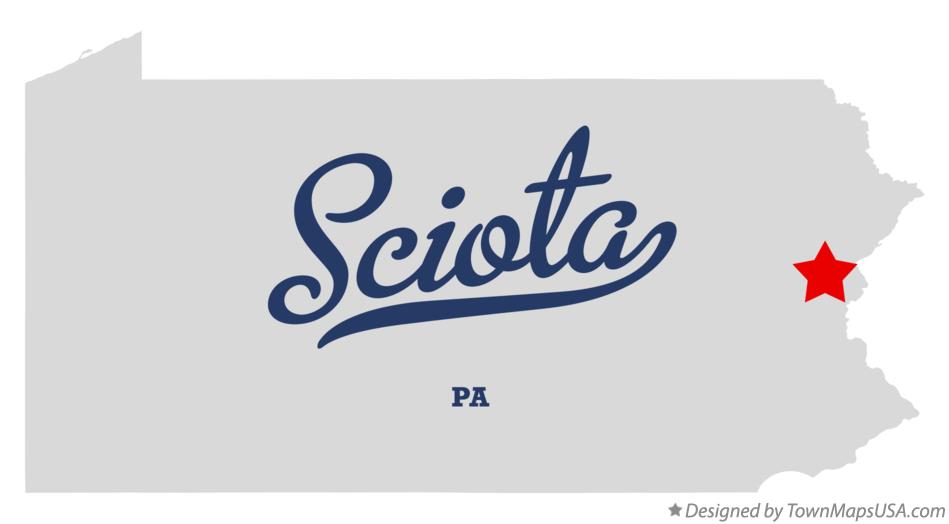 Map of Sciota Pennsylvania PA