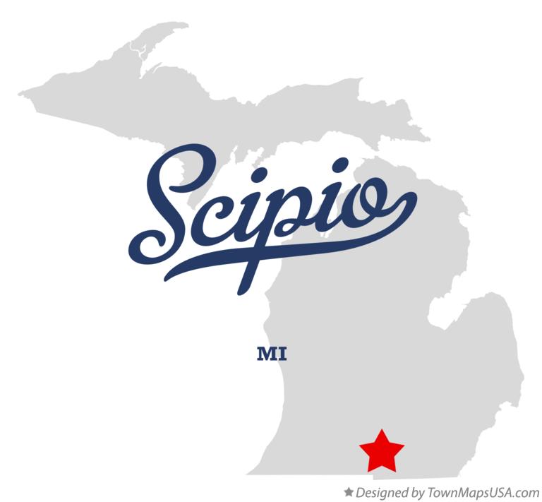 Map of Scipio Michigan MI