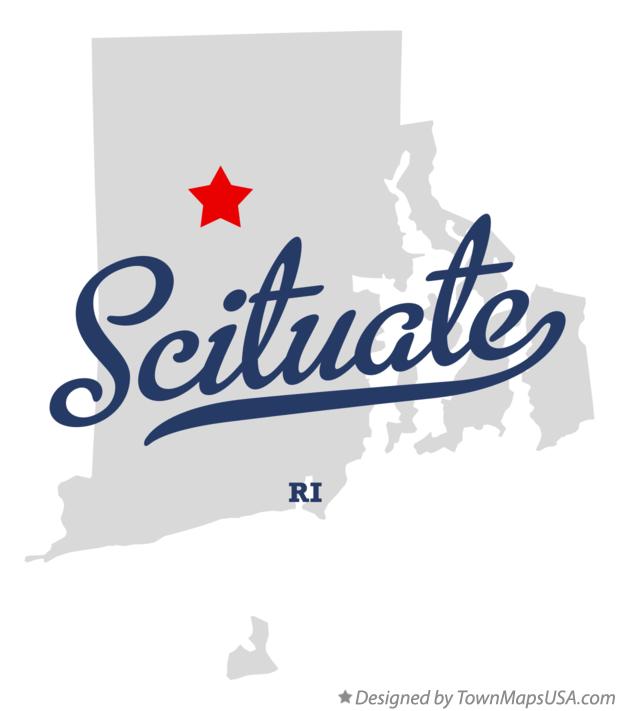 Map of Scituate Rhode Island RI
