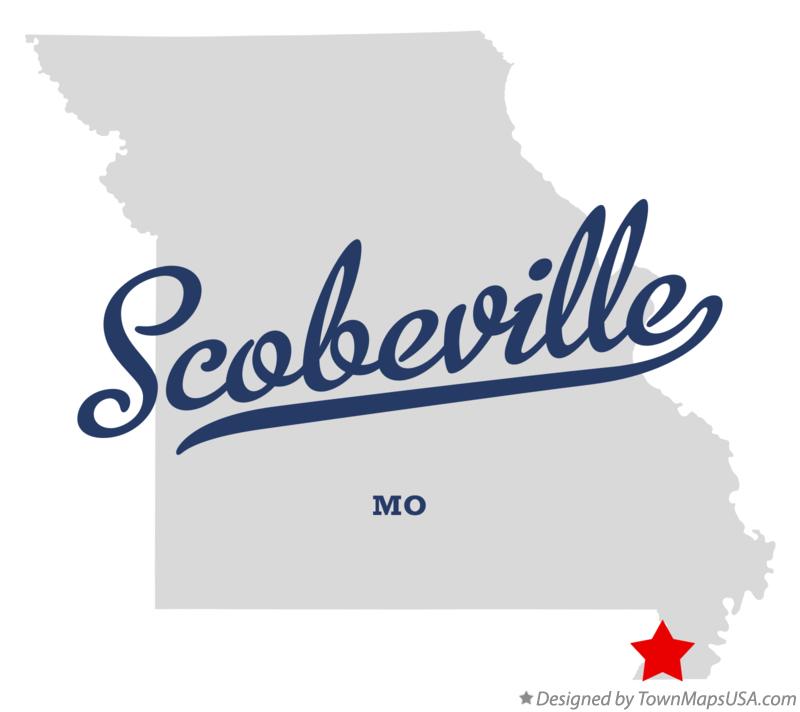 Map of Scobeville Missouri MO