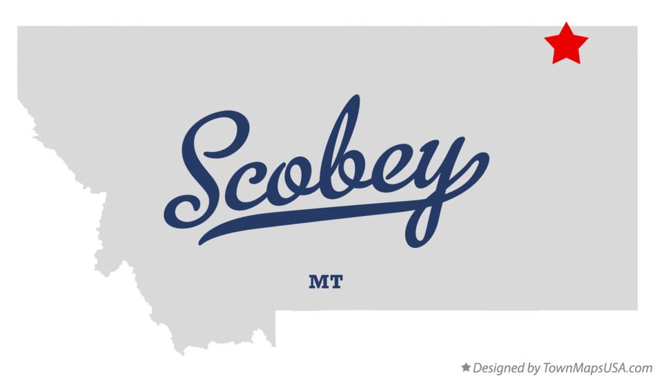 Map of Scobey Montana MT
