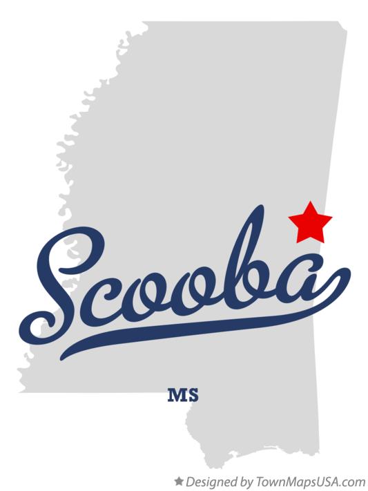 Map of Scooba Mississippi MS
