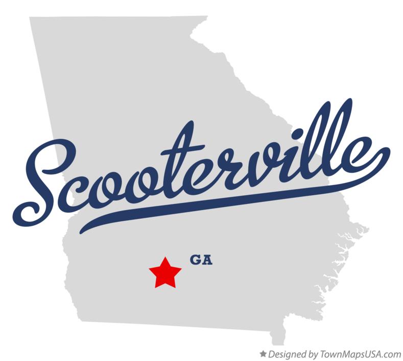 Map of Scooterville Georgia GA