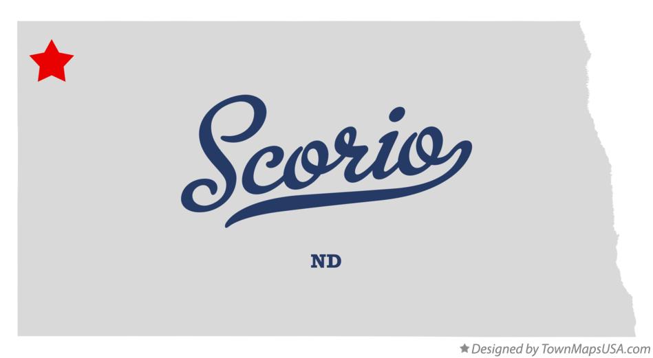 Map of Scorio North Dakota ND
