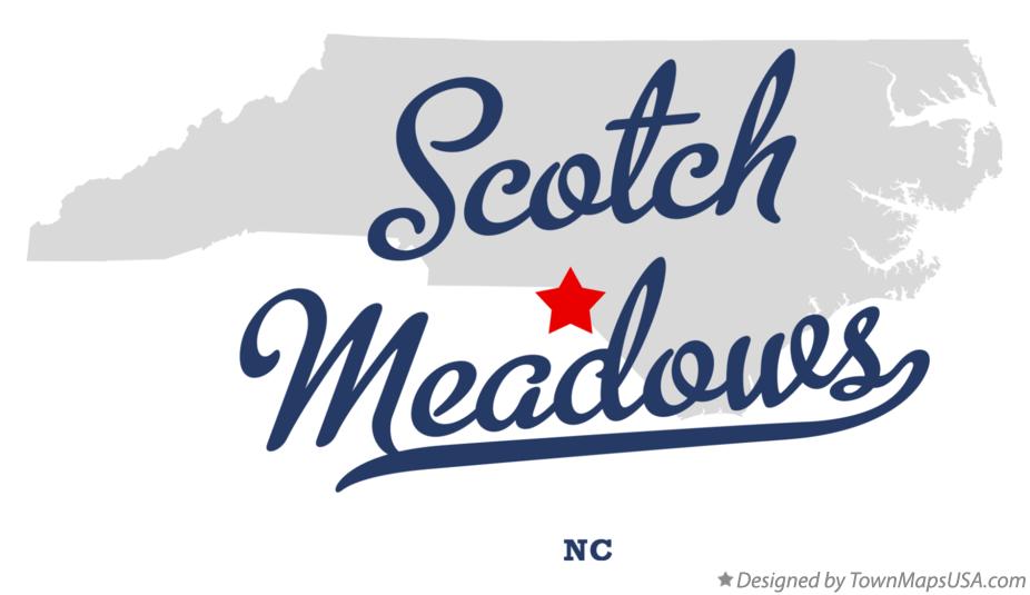 Map of Scotch Meadows North Carolina NC