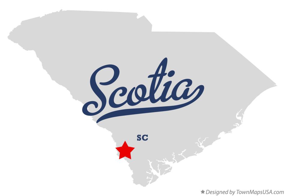 Map of Scotia South Carolina SC