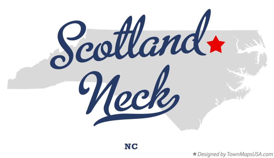 Map of Scotland Neck North Carolina NC