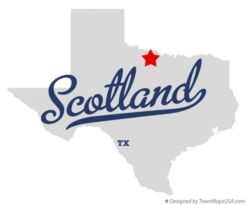 Map of Scotland Texas TX