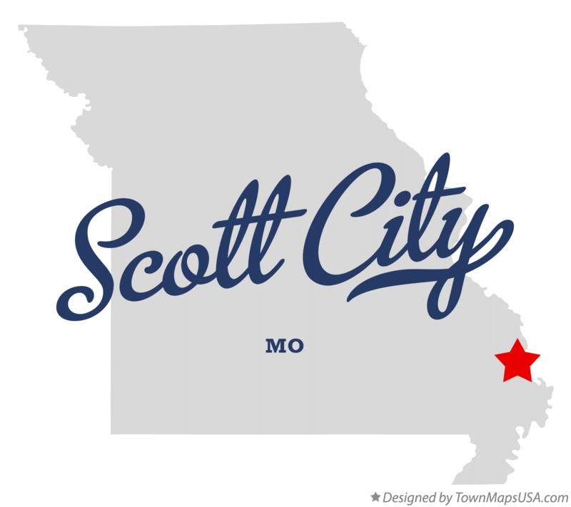 Map of Scott City Missouri MO