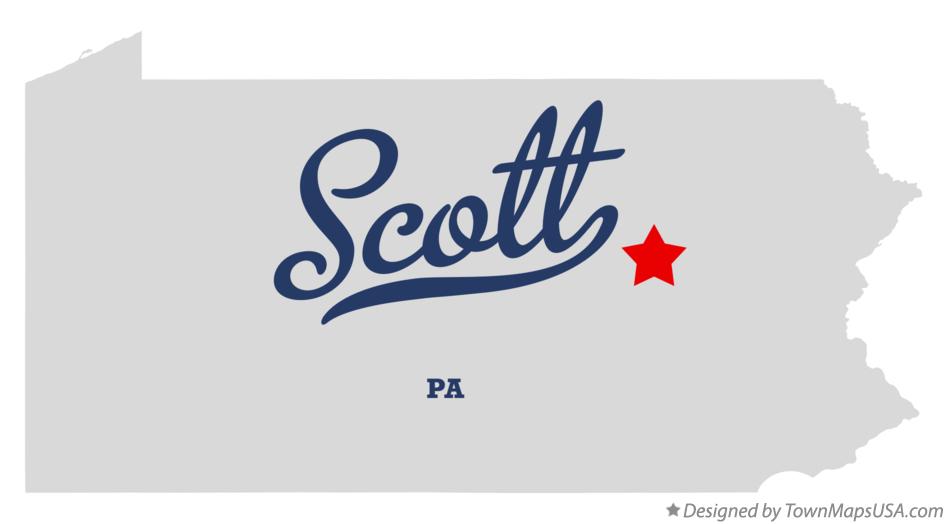 Map of Scott Pennsylvania PA