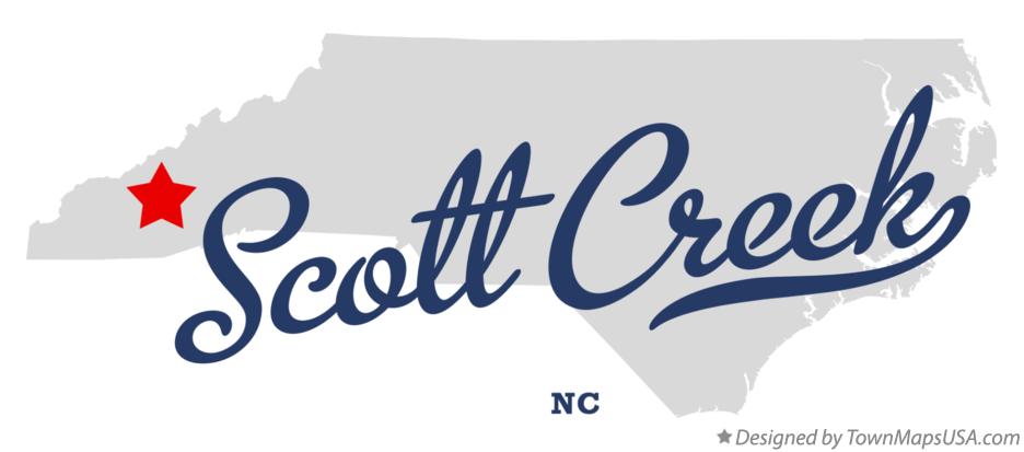 Map of Scott Creek North Carolina NC