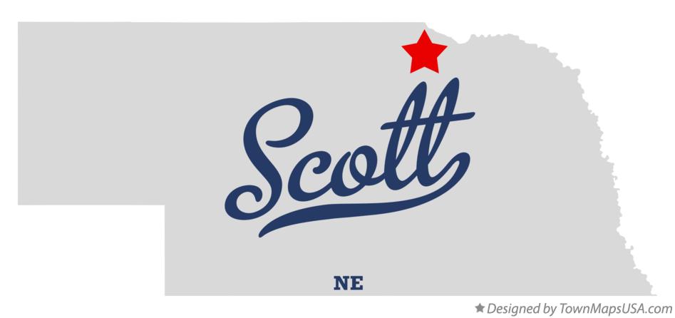 Map of Scott Nebraska NE