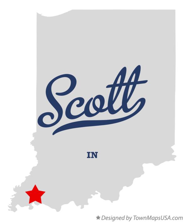 Map of Scott Indiana IN