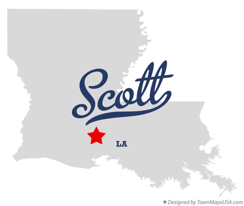 Map of Scott Louisiana LA