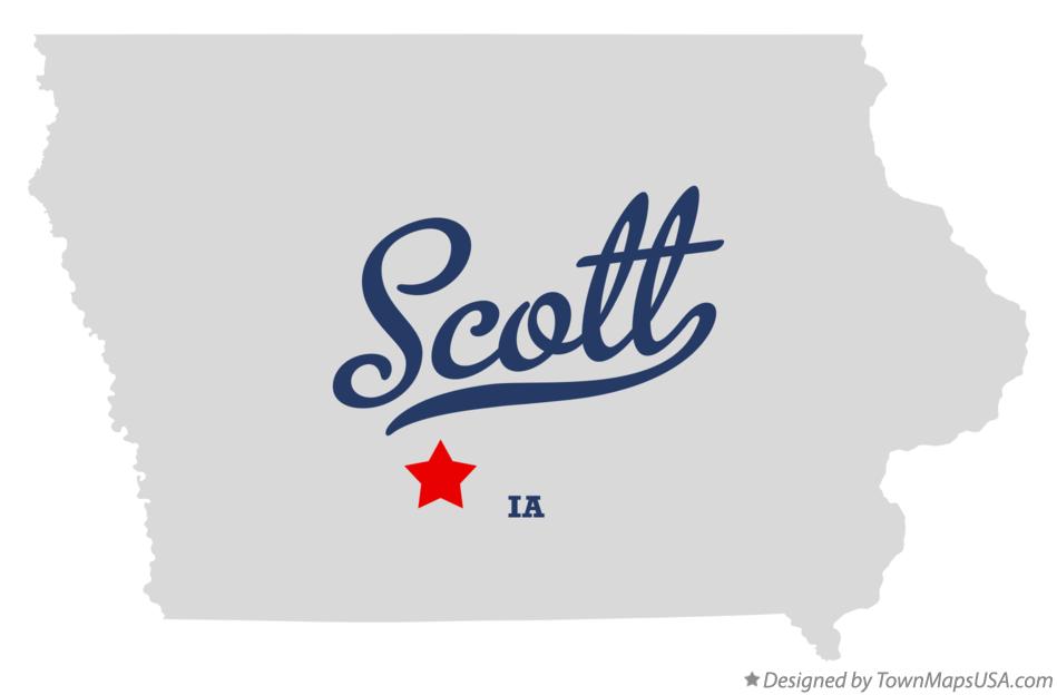 Map of Scott Iowa IA