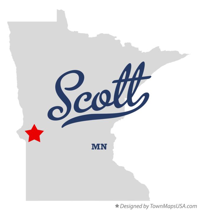 Map of Scott Minnesota MN