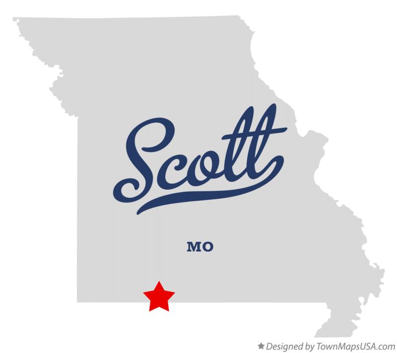 Map of Scott Missouri MO