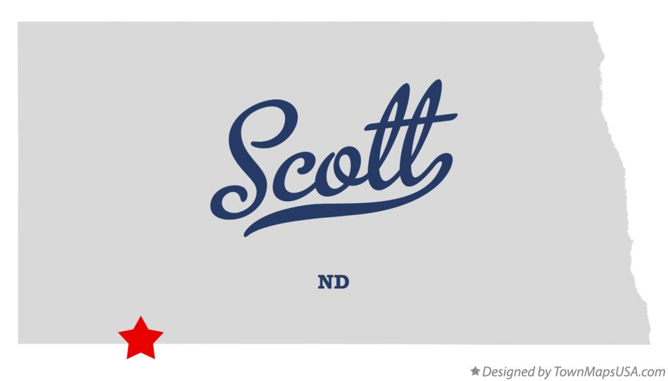 Map of Scott North Dakota ND