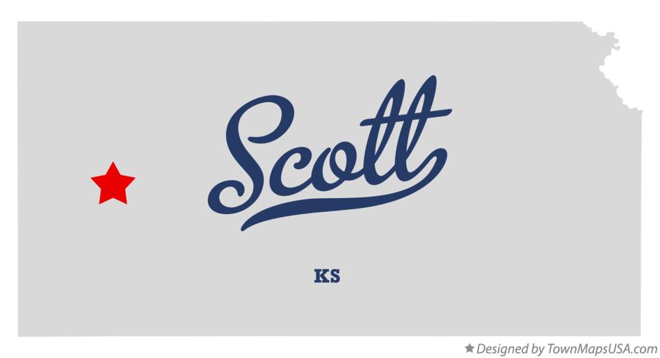 Map of Scott Kansas KS