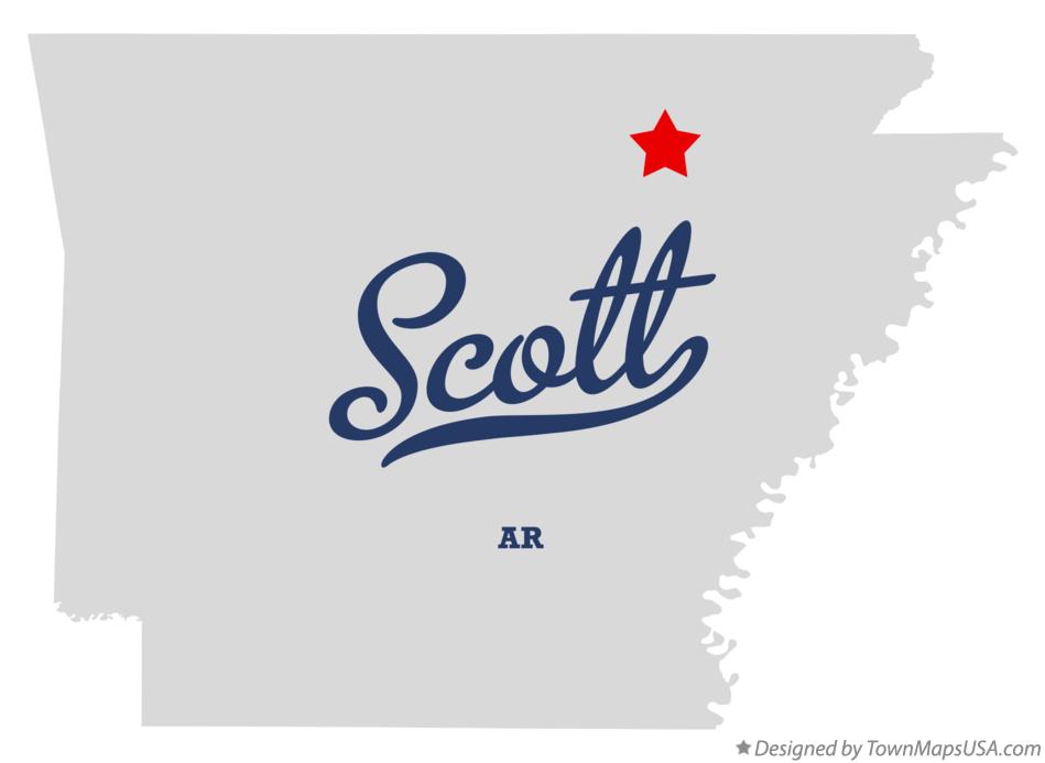 Map of Scott Arkansas AR