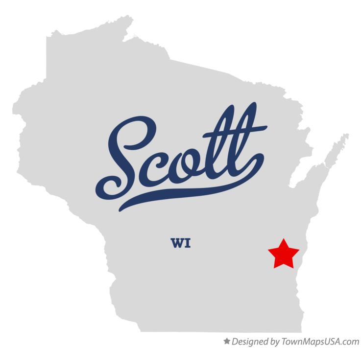 Map of Scott Wisconsin WI
