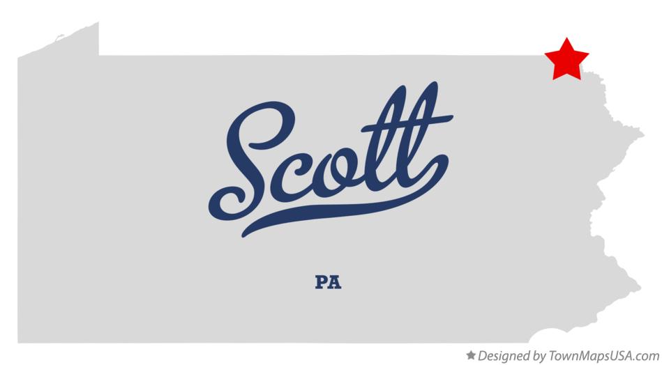 Map of Scott Pennsylvania PA