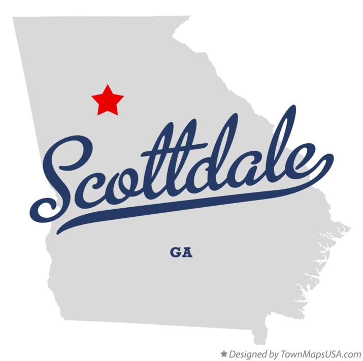 Map of Scottdale Georgia GA