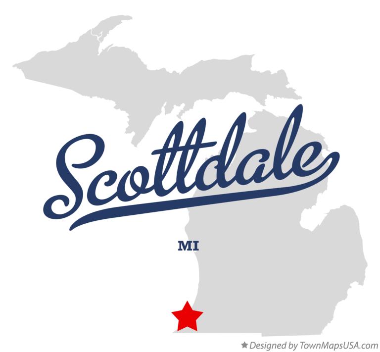 Map of Scottdale Michigan MI