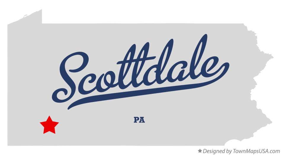 Map of Scottdale Pennsylvania PA
