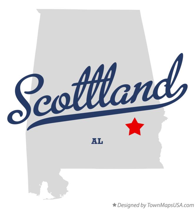 Map of Scottland Alabama AL