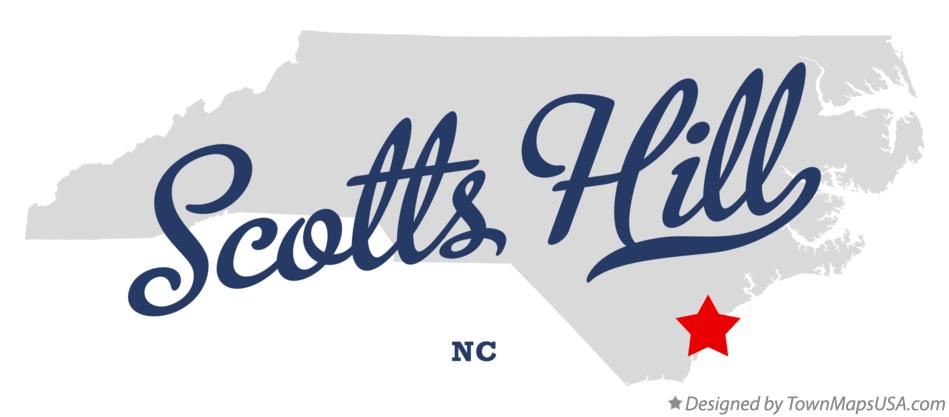 Map of Scotts Hill North Carolina NC