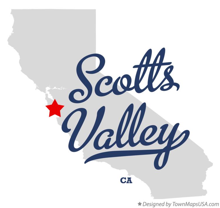 Map of Scotts Valley California CA