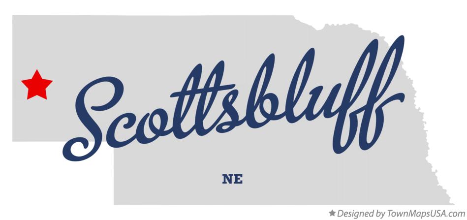 Map of Scottsbluff Nebraska NE
