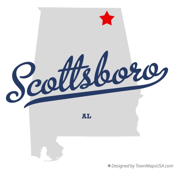Map of Scottsboro Alabama AL