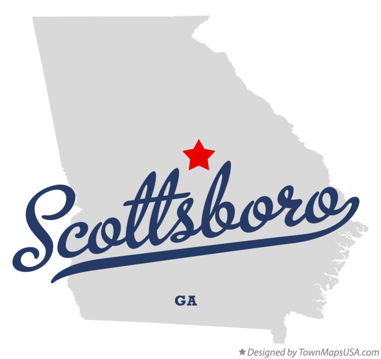 Map of Scottsboro Georgia GA