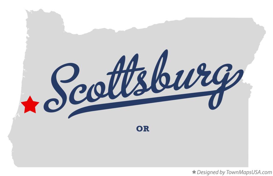 Map of Scottsburg Oregon OR