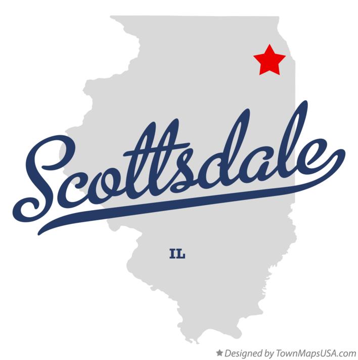 Map of Scottsdale Illinois IL