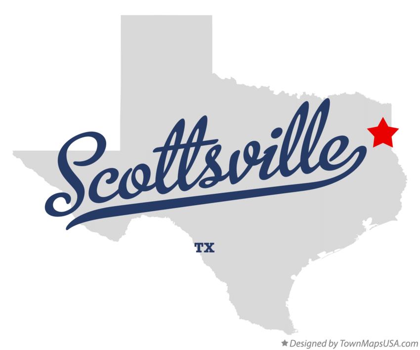 Map of Scottsville Texas TX