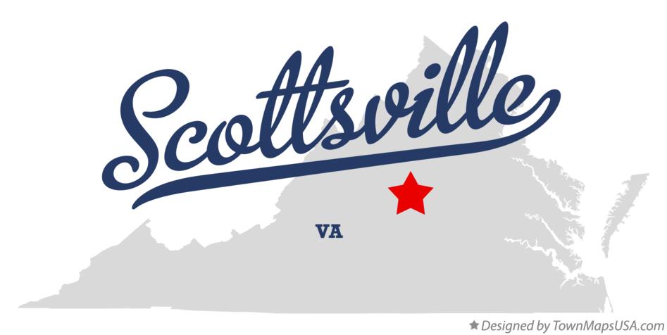 Map of Scottsville Virginia VA