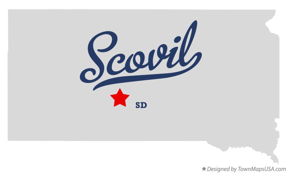 Map of Scovil South Dakota SD