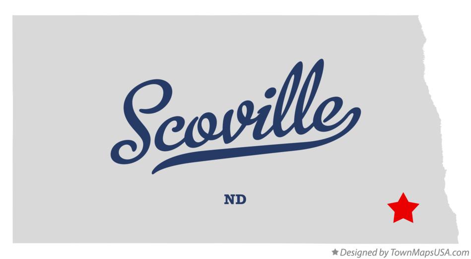 Map of Scoville North Dakota ND