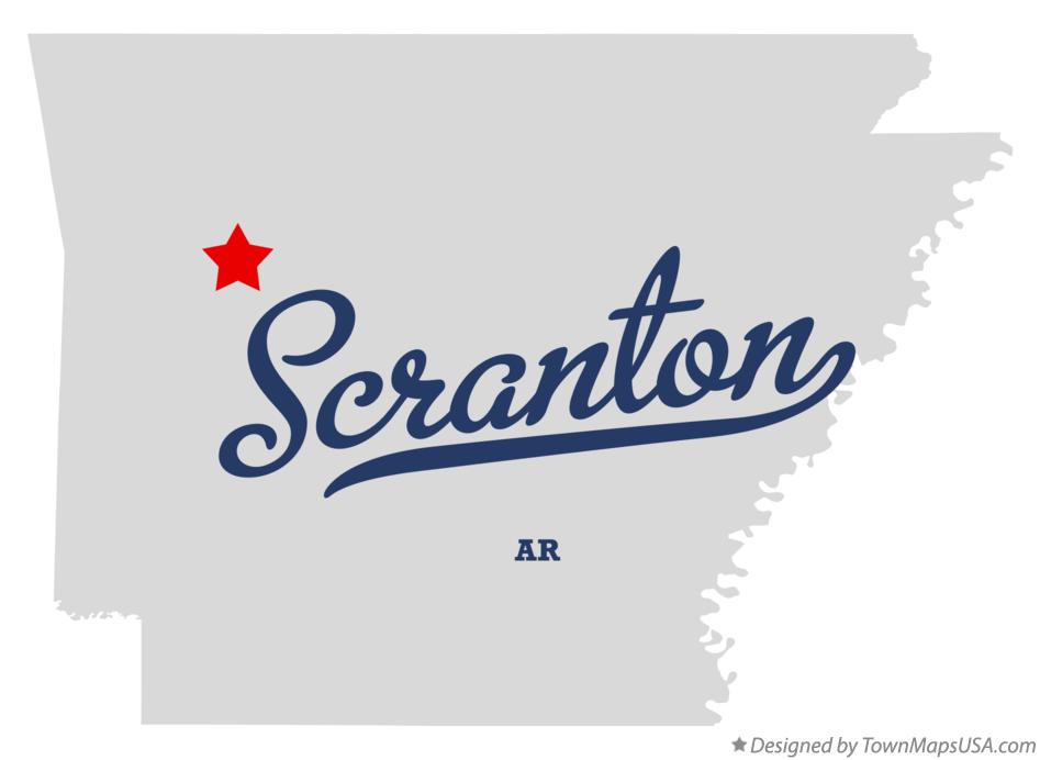 Map of Scranton Arkansas AR