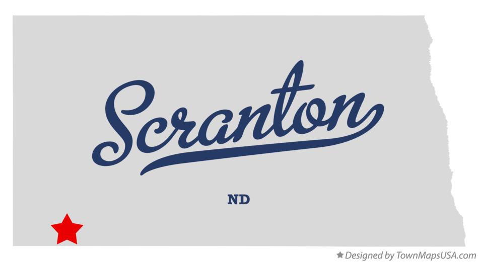 Map of Scranton North Dakota ND