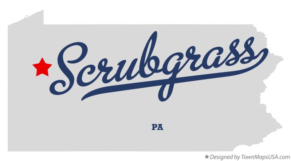 Map of Scrubgrass Pennsylvania PA