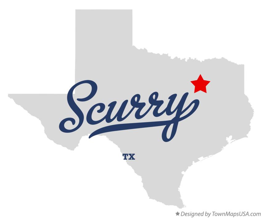 Map of Scurry Texas TX