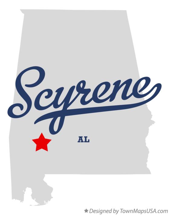 Map of Scyrene Alabama AL